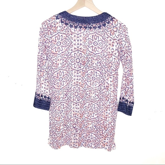 Roberta Roller Rabbit Embroidered Print Tunic Top XS - Picture 6 of 7